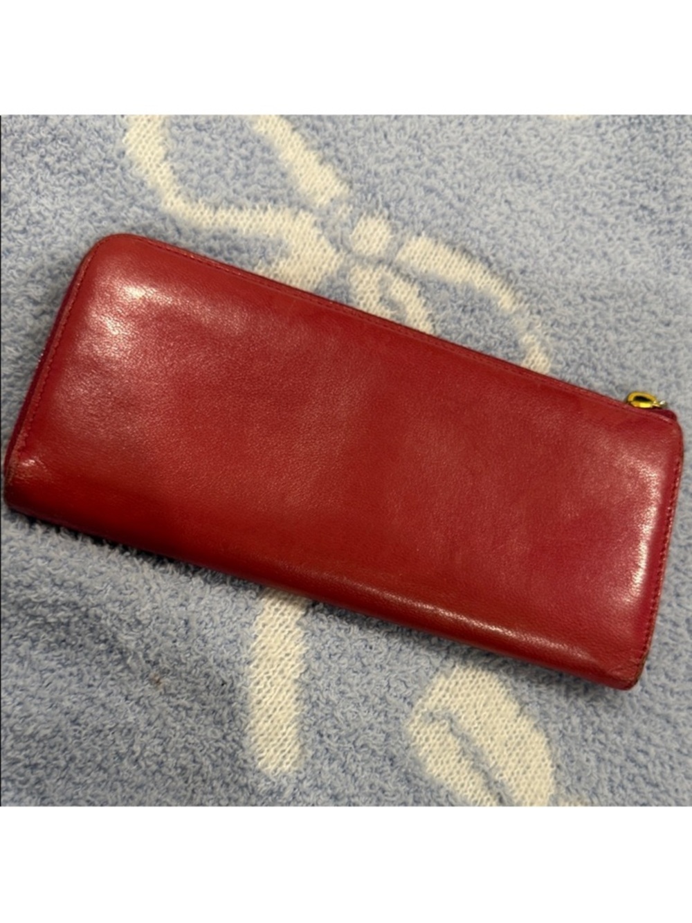 PINK Miu Miu Bright PINK Leather Zip Pouch with Gold Logo - Picture 6 of 11